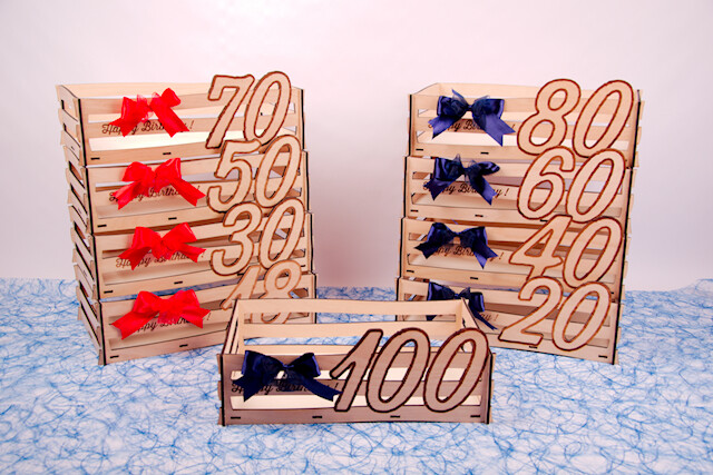 Geschenkkorb aus Holz