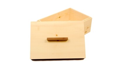 Brotbox aus Zirbenholz mit Nussrahmen, inkl. kostenloser Lasergravur