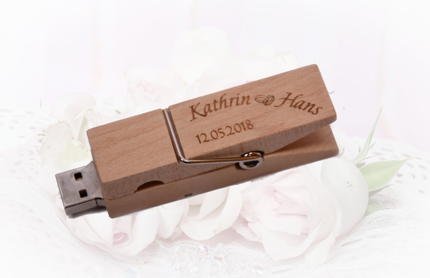 Öko USB Speicherstick in Wäscheklammerndesign