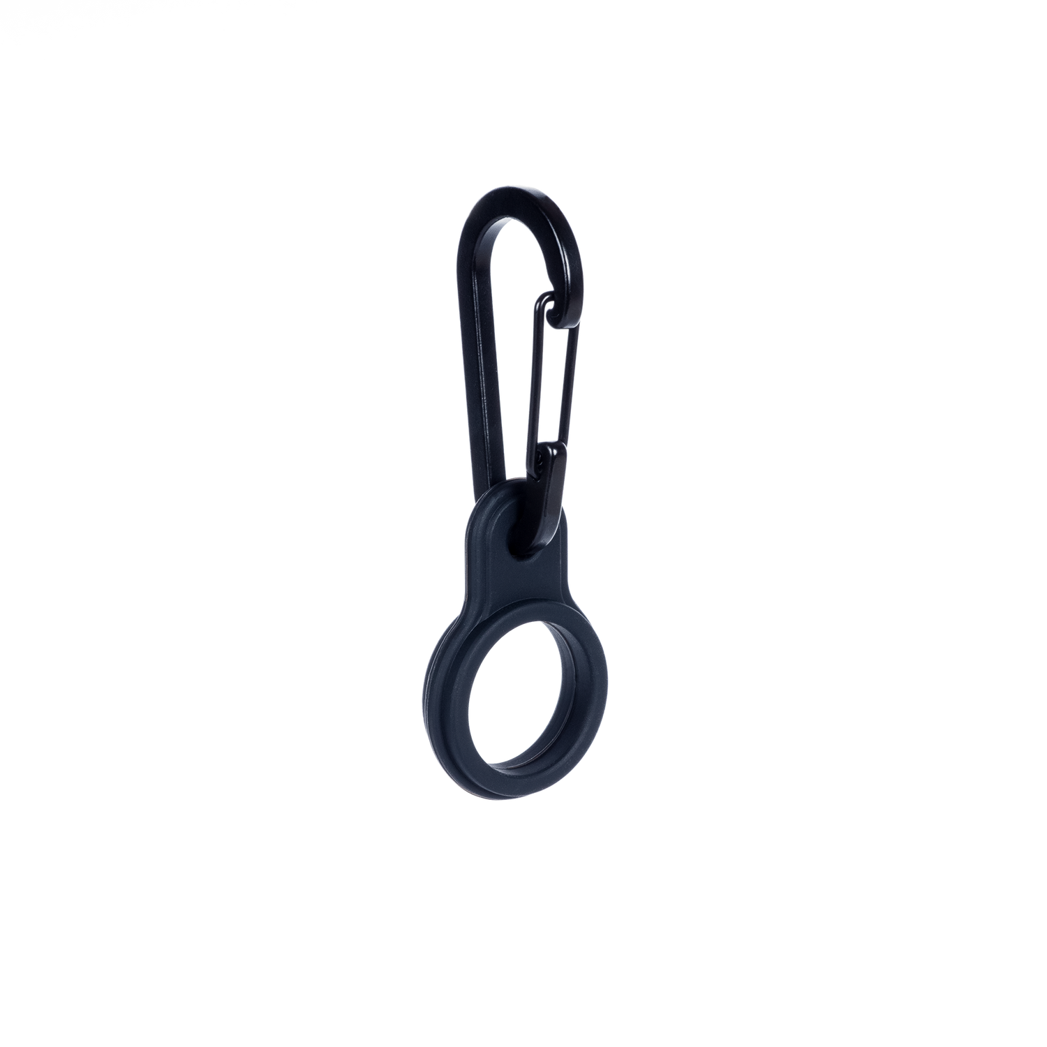 Bottle Clip To-Go schwarz Silikonflaschenring mit Karabinerhaken