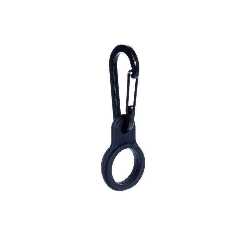 Bottle Clip To-Go schwarz Silikonflaschenring mit Karabinerhaken