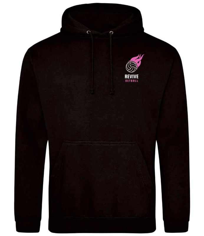 Revive Netball Black Hooded Top Revive Netball Black Hooded Top