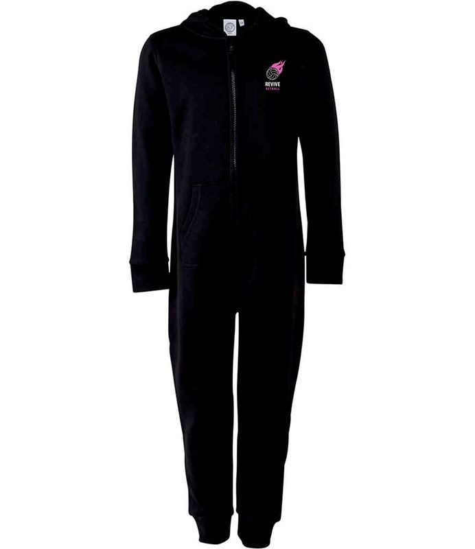 Revive Netball Black Kids Onesie Revive Netball Black Kids Onesie