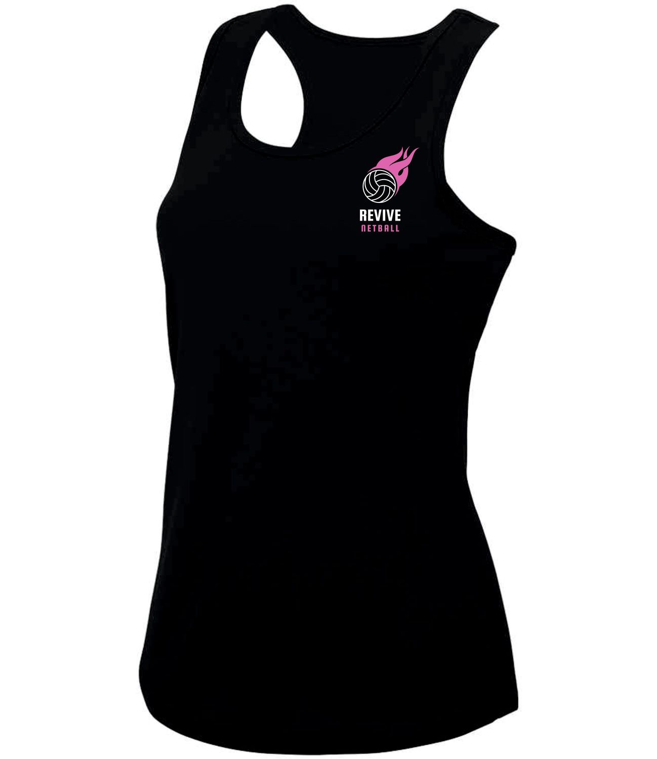 Revive Netball Black Ladies Vest Top Revive Netball Black Ladies Vest Top