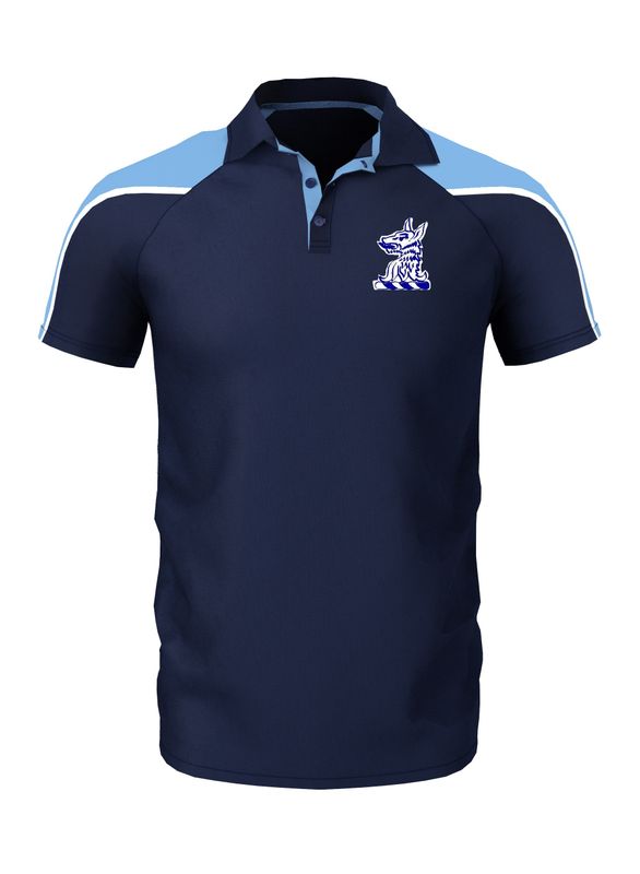 Rode Park & Lawton Navy/Sky Training Polo Adult Rode Park & Lawton Navy/Sky Training Polo Adult