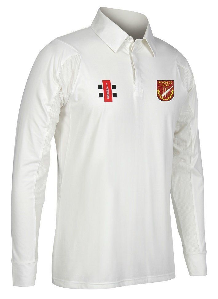 Ryhope Matrix Long Sleeve Cricket Shirt Junior Ryhope Matrix Long Sleeve Cricket Shirt Junior