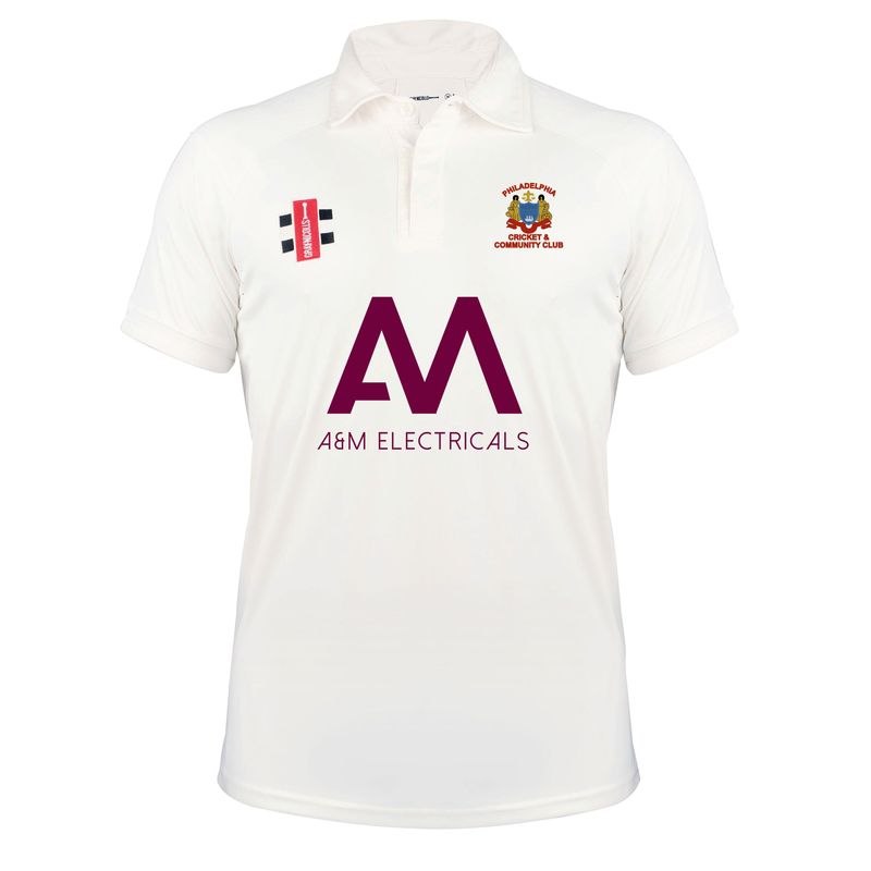 Philadelphia Pro Performance V3 Short Sleeve Cricket Shirt Adult Philadelphia Pro Performance V3 Short Sleeve Cricket Shirt Adult