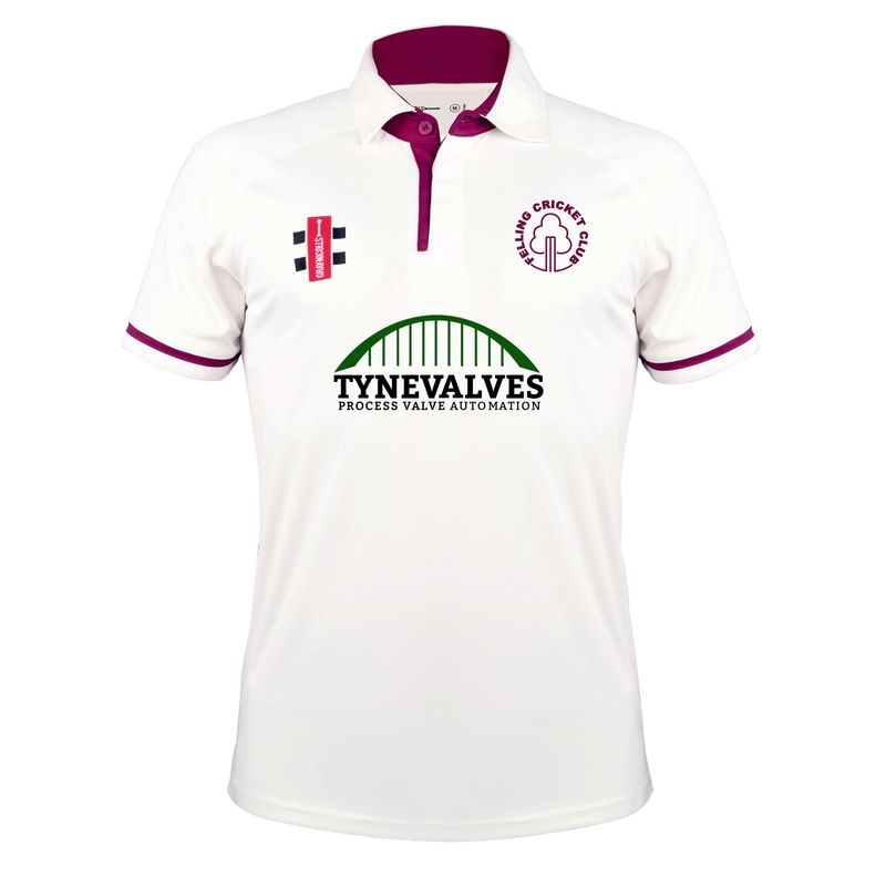 Felling Pro Performance Maroon Trim Short Sleeve Cricket Shirt Felling Pro Performance Maroon Trim Short Sleeve Cricket Shirt