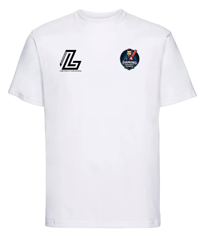 Gaming Cricket Coach White Tee Gaming Cricket Coach White Tee