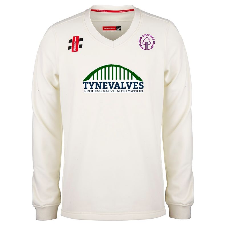 Felling Pro Performance Ivory Long Sleeve Cricket Sweater Felling Pro Performance Ivory Long Sleeve Cricket Sweater