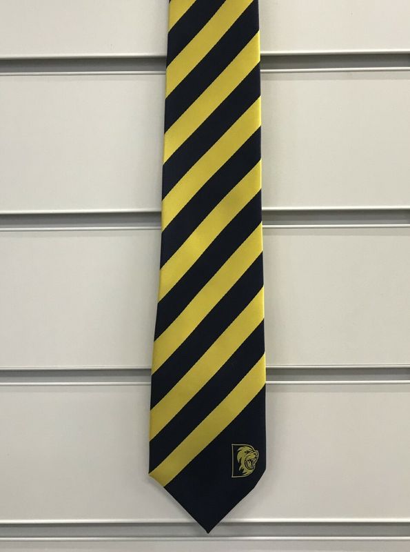 Durham Cricket Gold/Navy Striped Tie Durham Cricket Gold/Navy Striped Tie