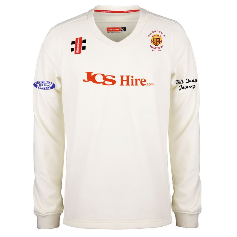 Bill Quay Pro Performance Long Sleeve Cricket Sweater Bill Quay Pro Performance Long Sleeve Cricket Sweater