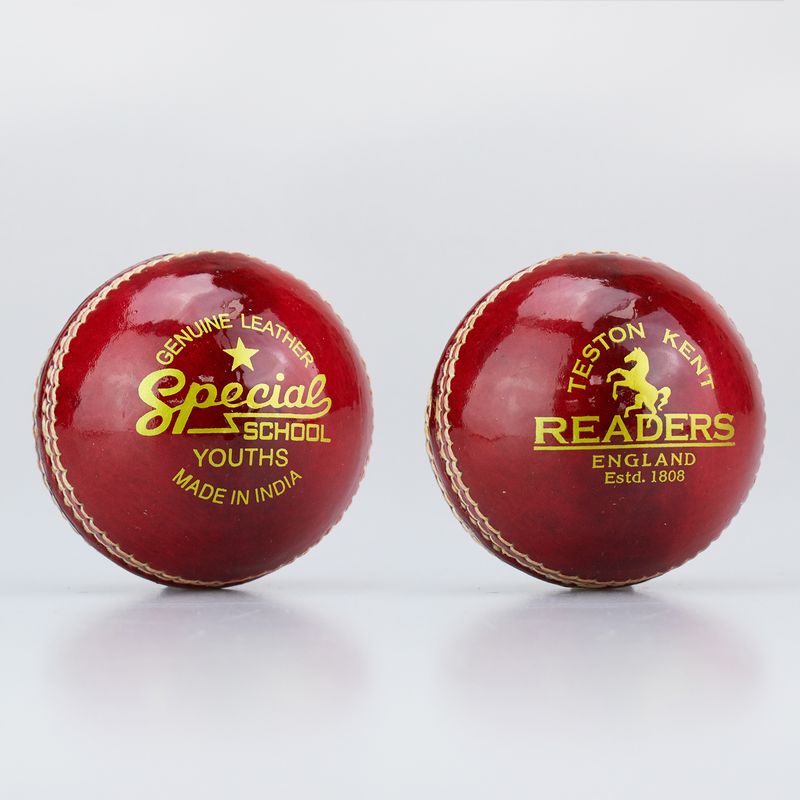Readers Special School Red Leather Cricket Balls Box of 6 - Youths Readers Special School Red Leather Cricket Balls Box of 6 - Youths