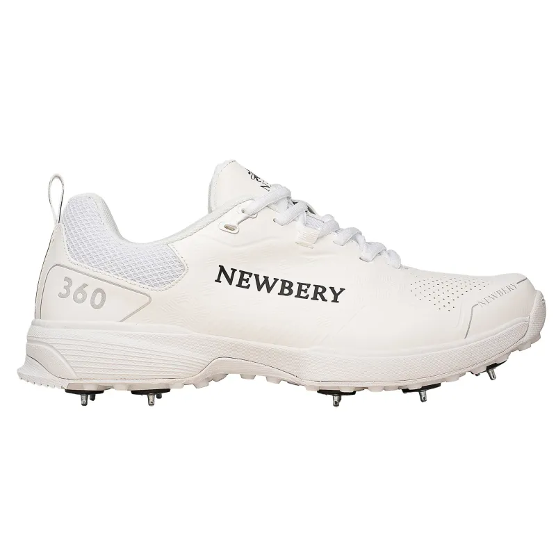 Newbery 360 Spike White Cricket Shoes Junior Newbery 360 Spike White Cricket Shoes Junior