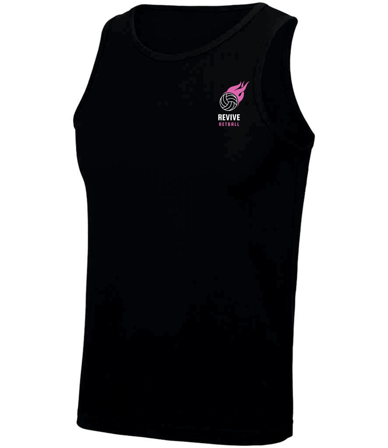Revive Netball Black Kids Vest Top