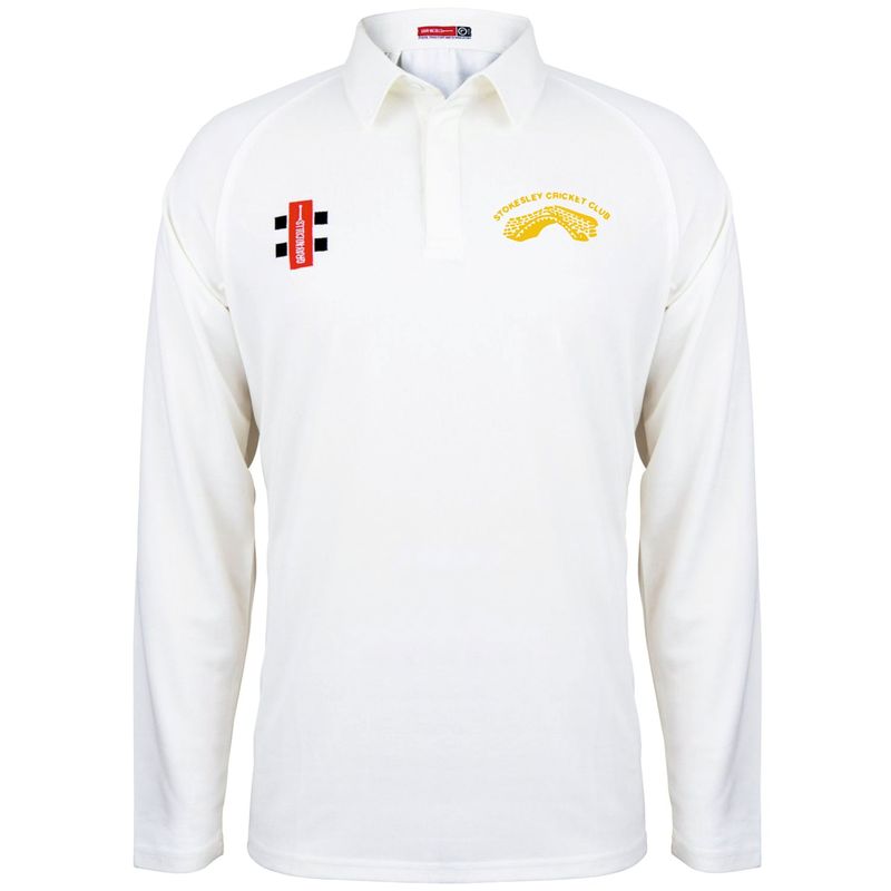 Stokesley Matrix Long Sleeve Cricket Shirt Junior Section Stokesley Matrix Long Sleeve Cricket Shirt Junior Section
