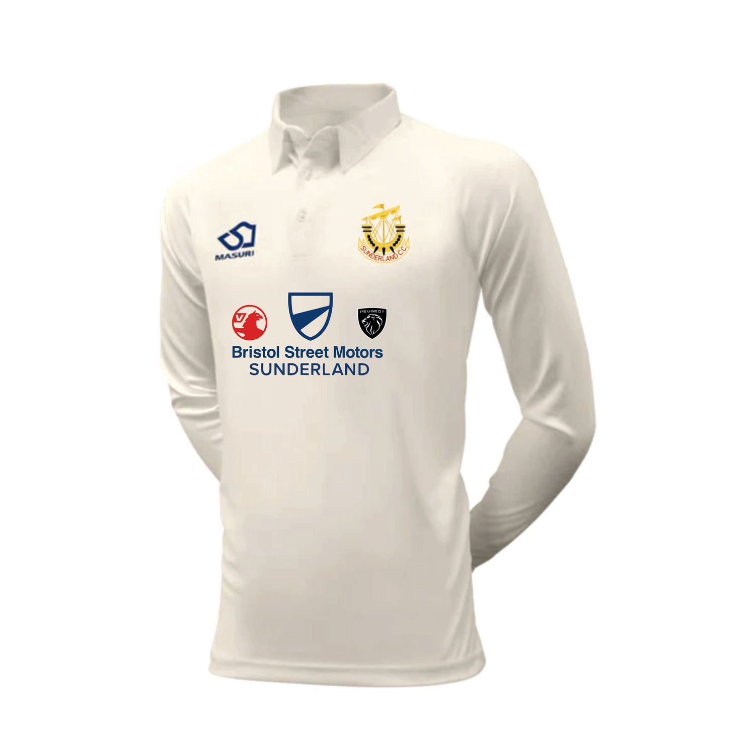 Sunderland Masuri White Playing Shirt Long Sleeve