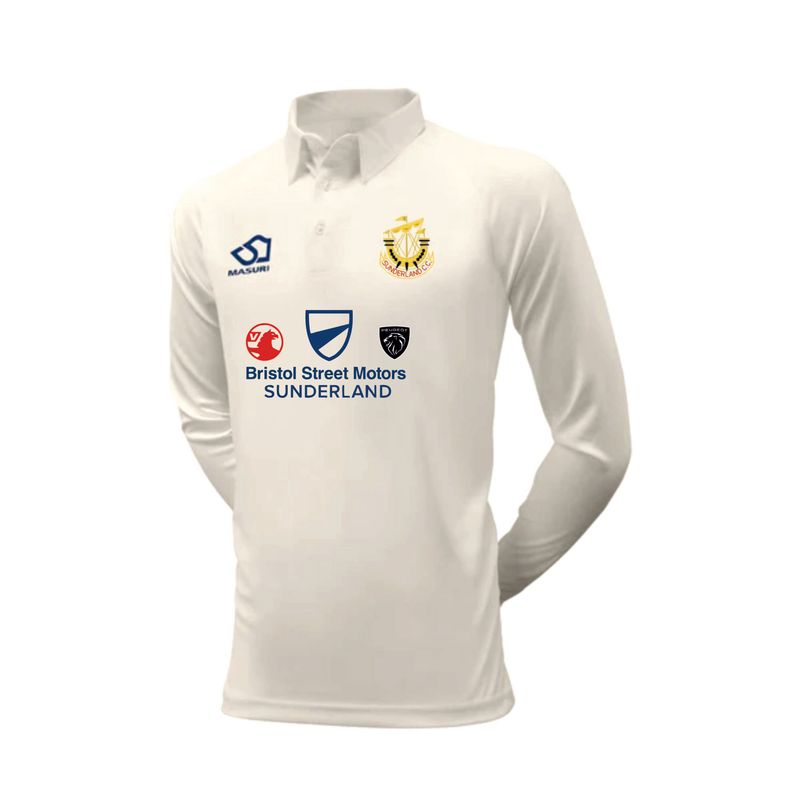 Sunderland Masuri White Playing Shirt Long Sleeve