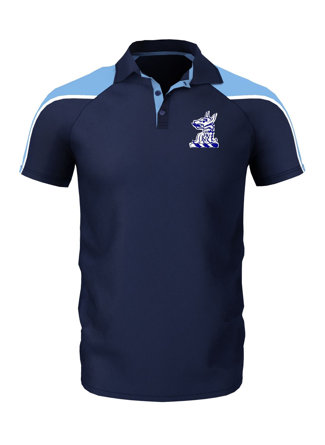 Rode Park & Lawton Navy/Sky Training Polo Adult Rode Park & Lawton Navy/Sky Training Polo Adult