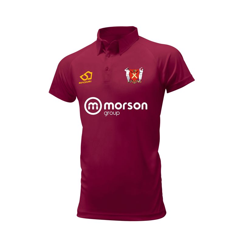 Rockliffe Park Senior T20 Colllard Maroon Cricket Shirt Short Sleeve Rockliffe Park Senior T20 Colllard Maroon Cricket Shirt Short Sleeve
