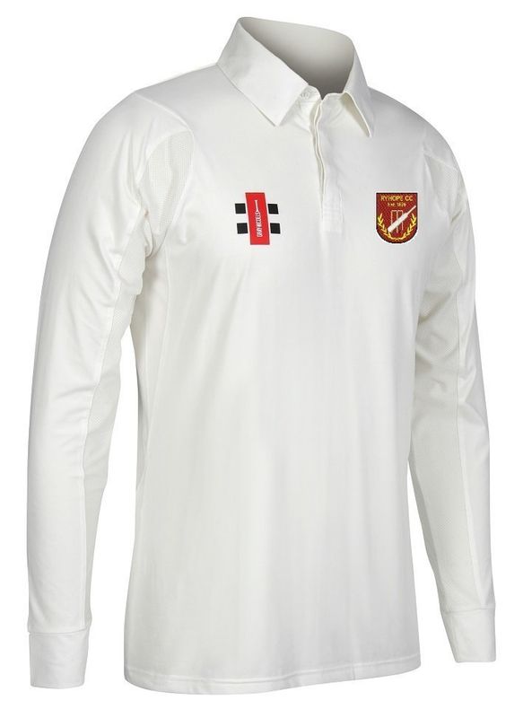 Ryhope Matrix Long Sleeve Cricket Shirt Junior Ryhope Matrix Long Sleeve Cricket Shirt Junior