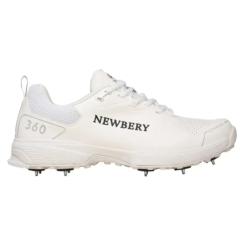 Newbery 360 Spike White Cricket Shoes Junior Newbery 360 Spike White Cricket Shoes Junior
