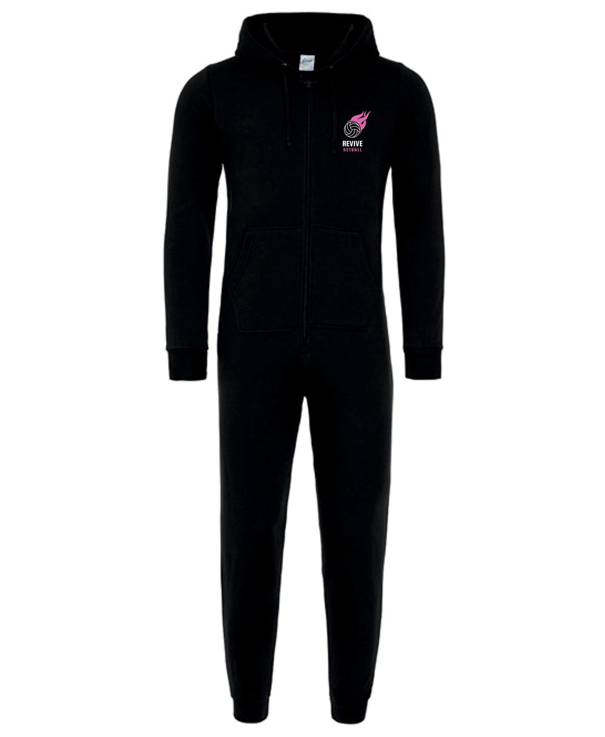 Revive Netball Black Adult Onesie Revive Netball Black Adult Onesie