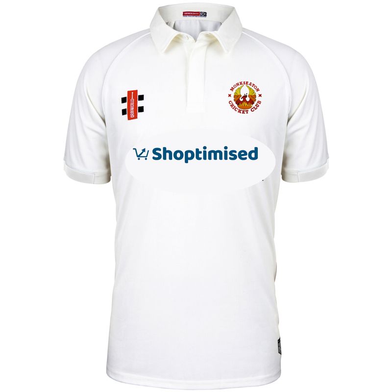 Monkseaton Matrix V2 Short Sleeve Cricket Shirt Junior Section Monkseaton Matrix V2 Short Sleeve Cricket Shirt Junior Section