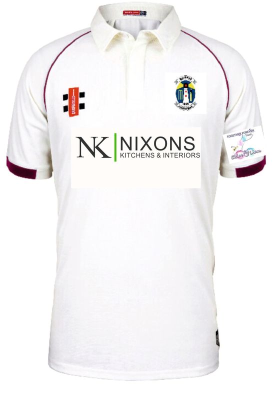 Marsden Matrix V2 Maroon Trim Short Sleeve Cricket Shirt Marsden Matrix V2 Maroon Trim Short Sleeve Cricket Shirt
