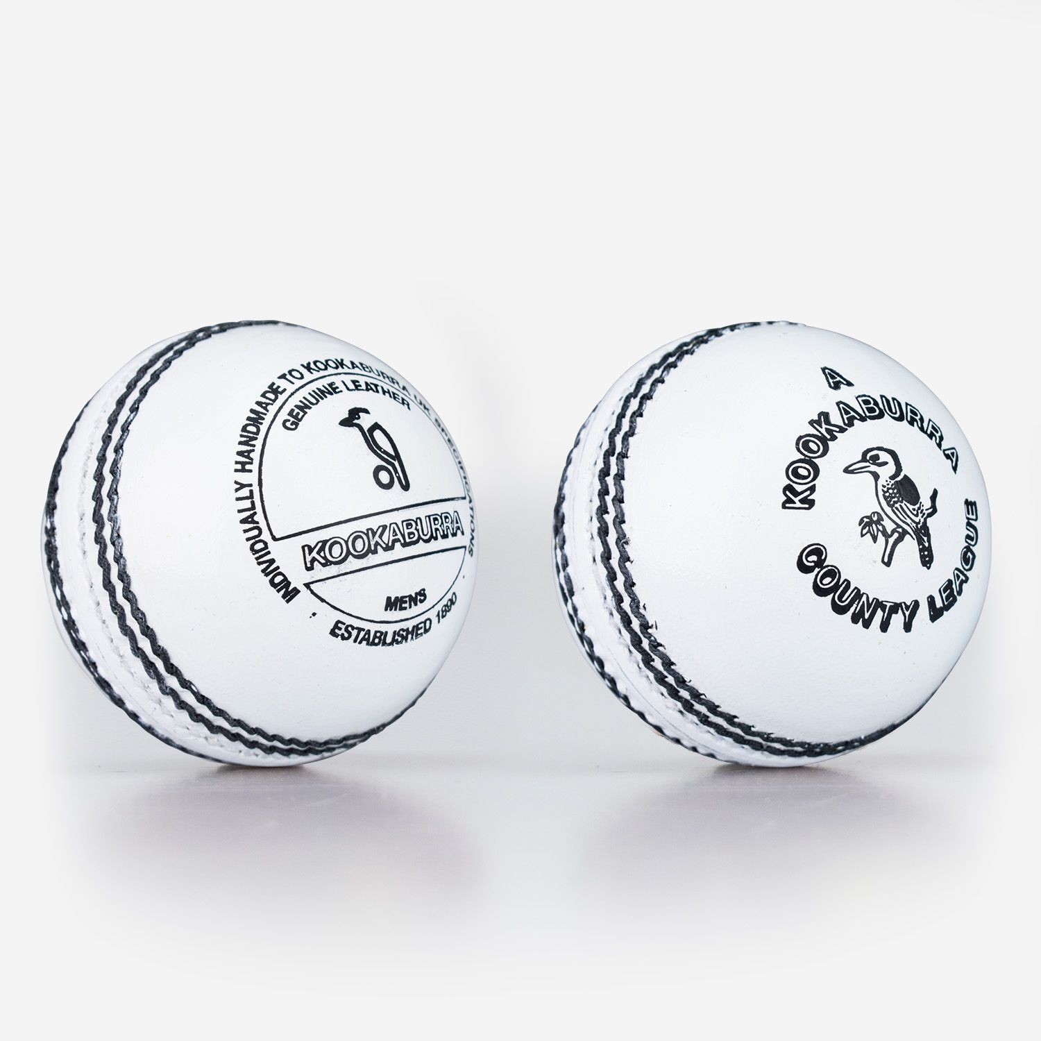 Kookaburra County League White Leather Cricket Ball
