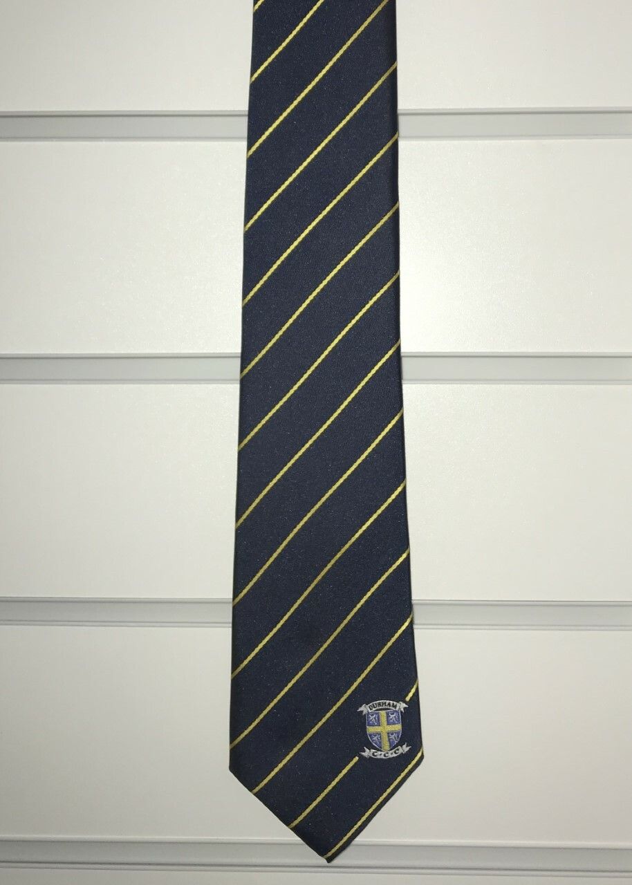Durham CCC Navy/Gold Pinstripe Tie Durham CCC Navy/Gold Pinstripe Tie