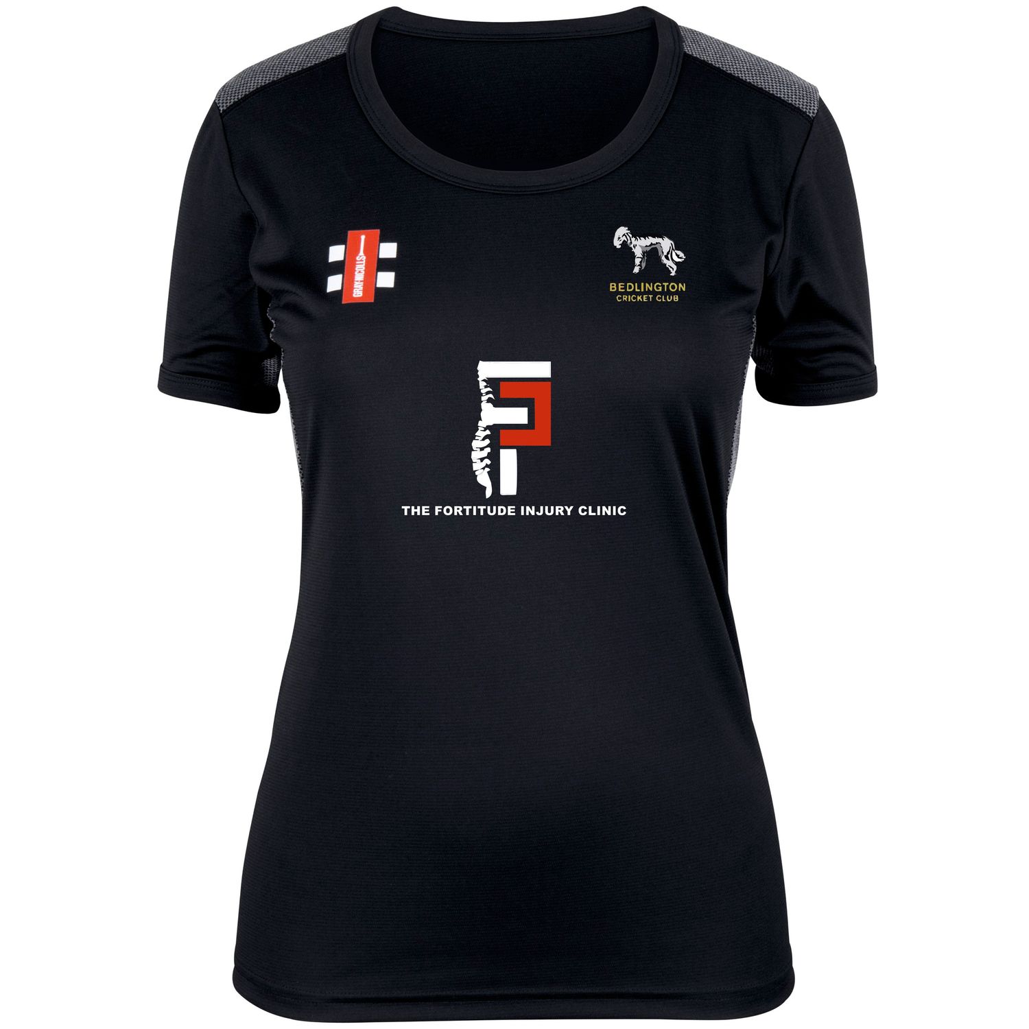 Bedlington CC WOMENS Black Pro Performance S/S training shirt Bedlington CC WOMENS Black Pro Performance S/S training shirt