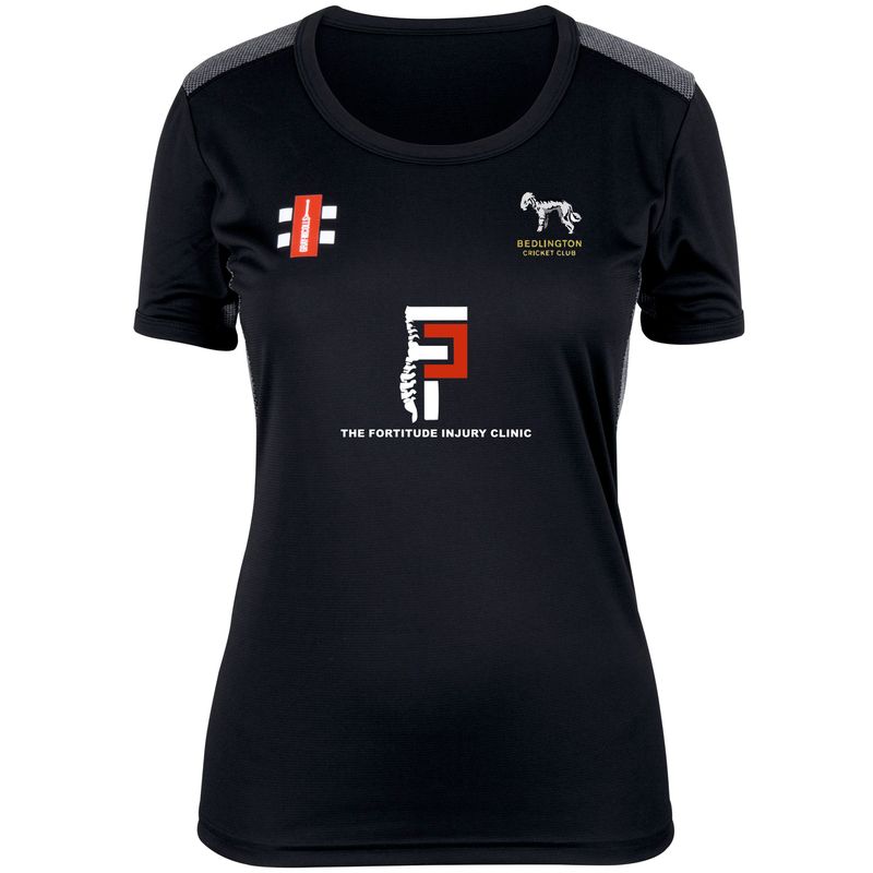 Bedlington CC WOMENS Black Pro Performance S/S training shirt Bedlington CC WOMENS Black Pro Performance S/S training shirt