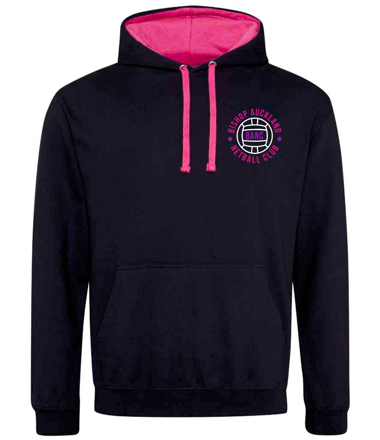 BANC Black Contrast Hooded Top