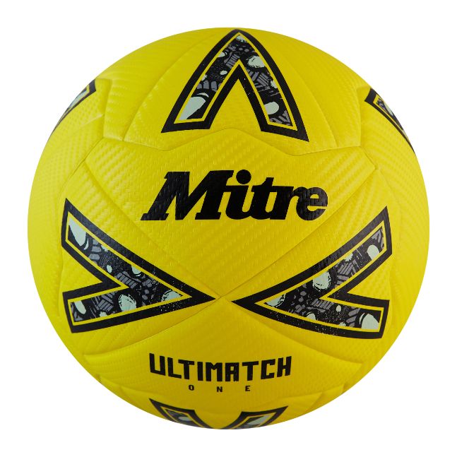 Mitre Ultimatch One Football (YELLOW / BLACK / GREY)