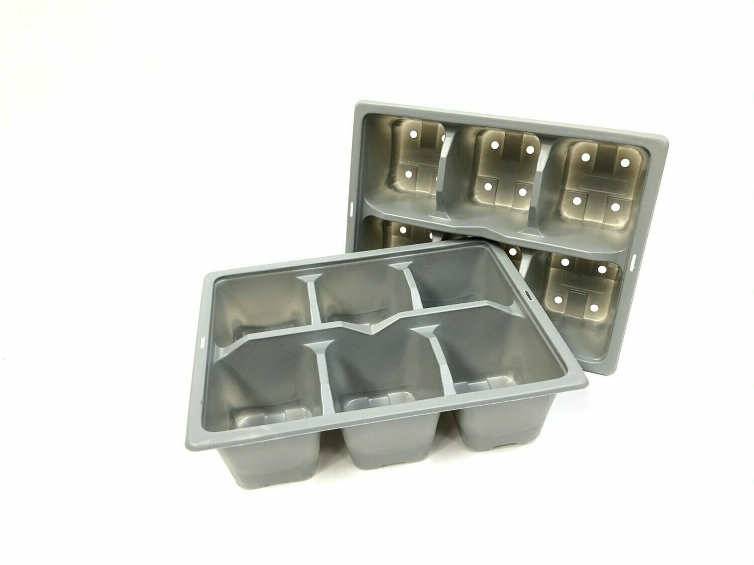 6 CELL SEEDLING TRAY CARBON BLACK FREE(Pack of 5)