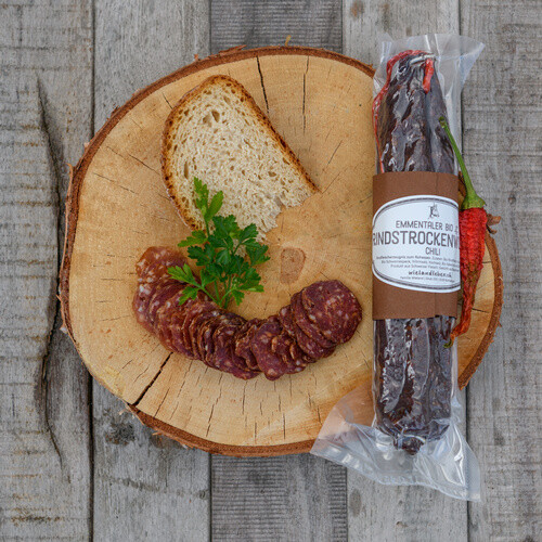 Emmentaler Bio Suisse Rindstrockenwurst Chili