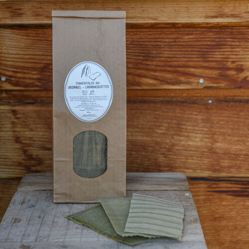 Emmentaler Bio Suisse UrDinkel - Lasagneblätter mit Basilikum Emmentaler Bio Suisse UrDinkel - Lasagneblätter mit Basilikum
