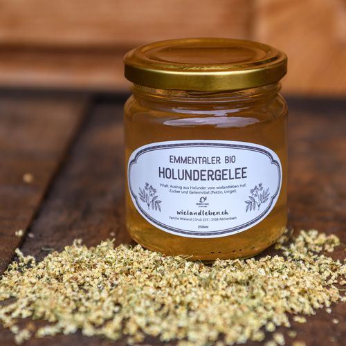 Emmentaler Bio Suisse Holunderblütengelee Emmentaler Bio Suisse Holunderblütengelee