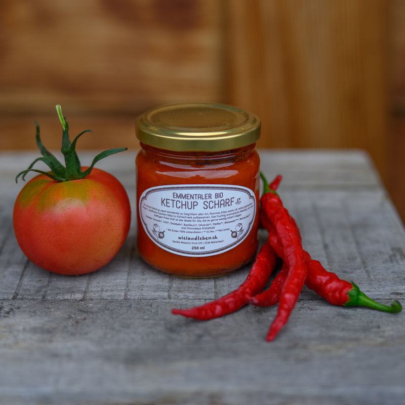 Emmentaler Bio Suisse Ketchup scharf – Feuer frei aus dem Hof!