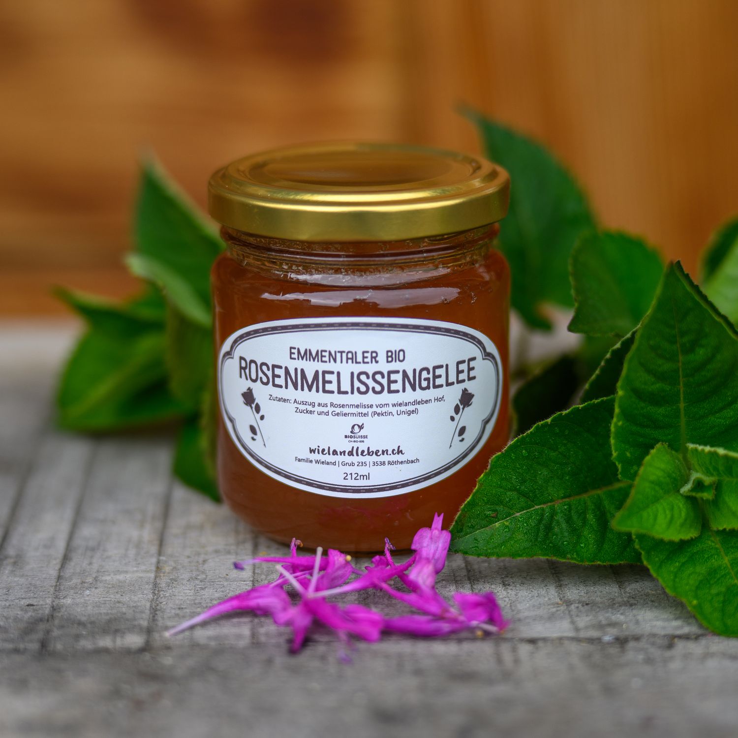 Emmentaler Bio Suisse Rosenmelissengelee Emmentaler Bio Suisse Rosenmelissengelee