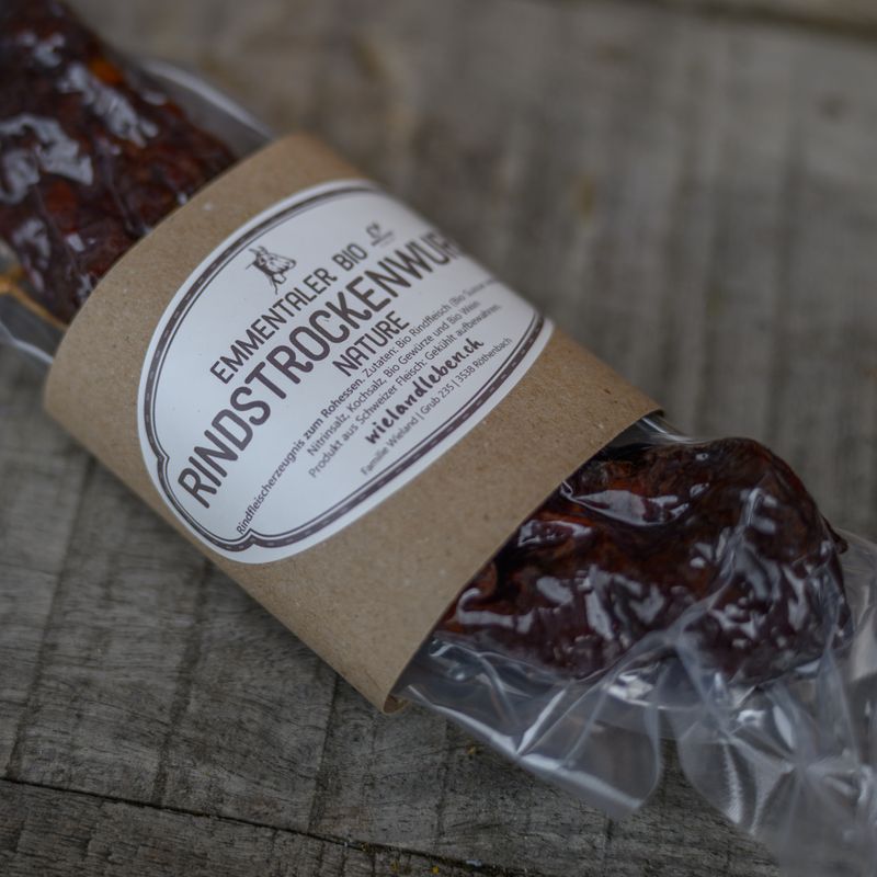 Emmentaler Bio Rindstrockenwurst Natur