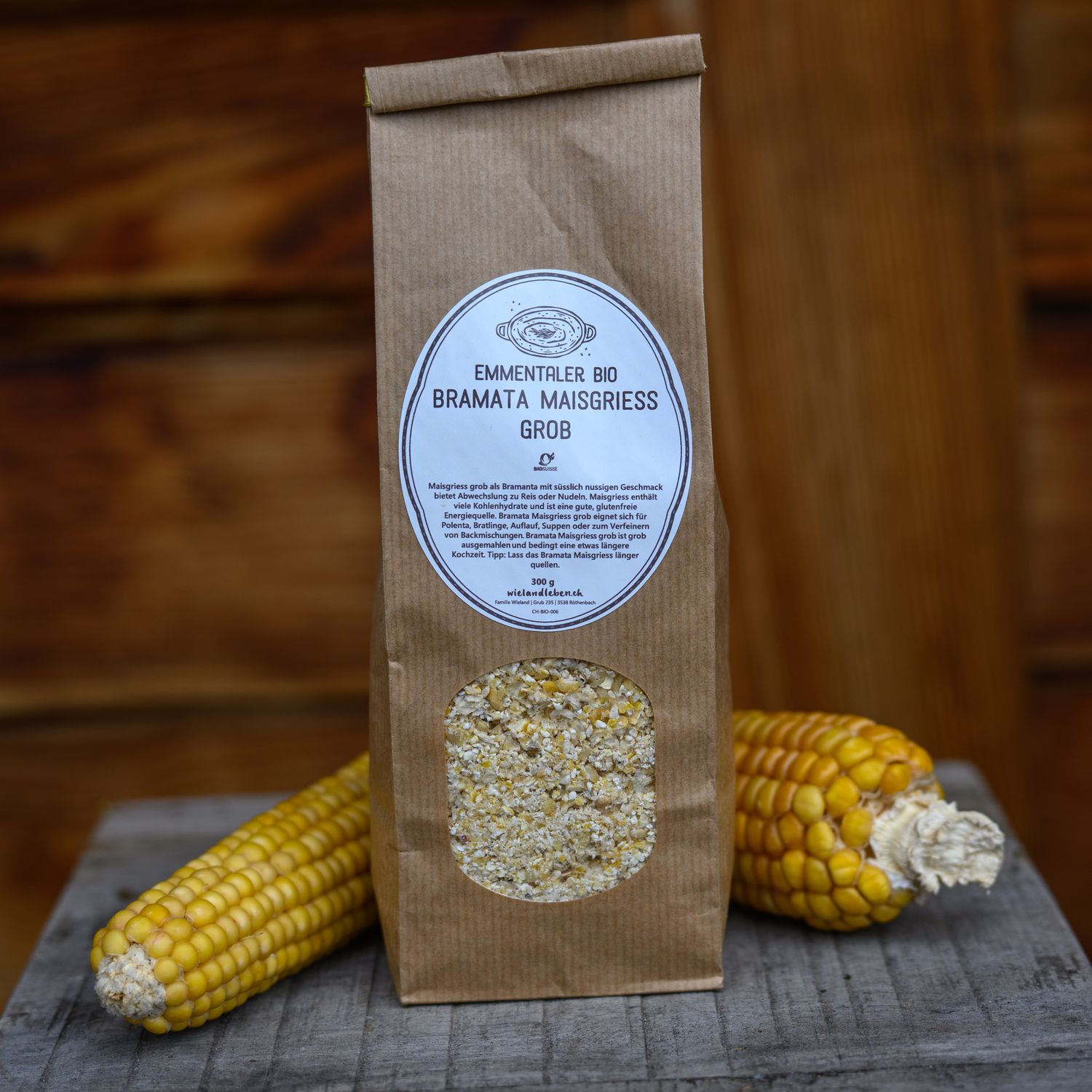 Emmentaler Bio Suisse Bramata Mais grob – Handgemacht mit viel Liebe Emmentaler Bio Suisse Bramata Mais grob – Handgemacht mit viel Liebe