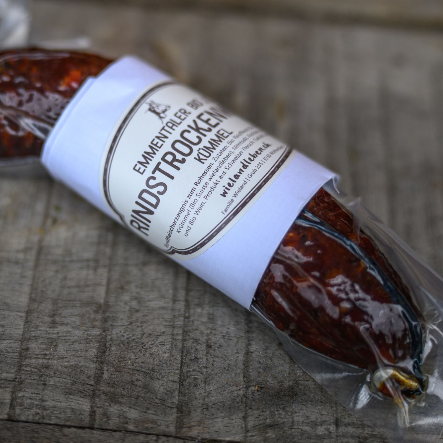 Emmentaler Bio Suisse Rindstrockenwurst Kümmel Emmentaler Bio Suisse Rindstrockenwurst Kümmel