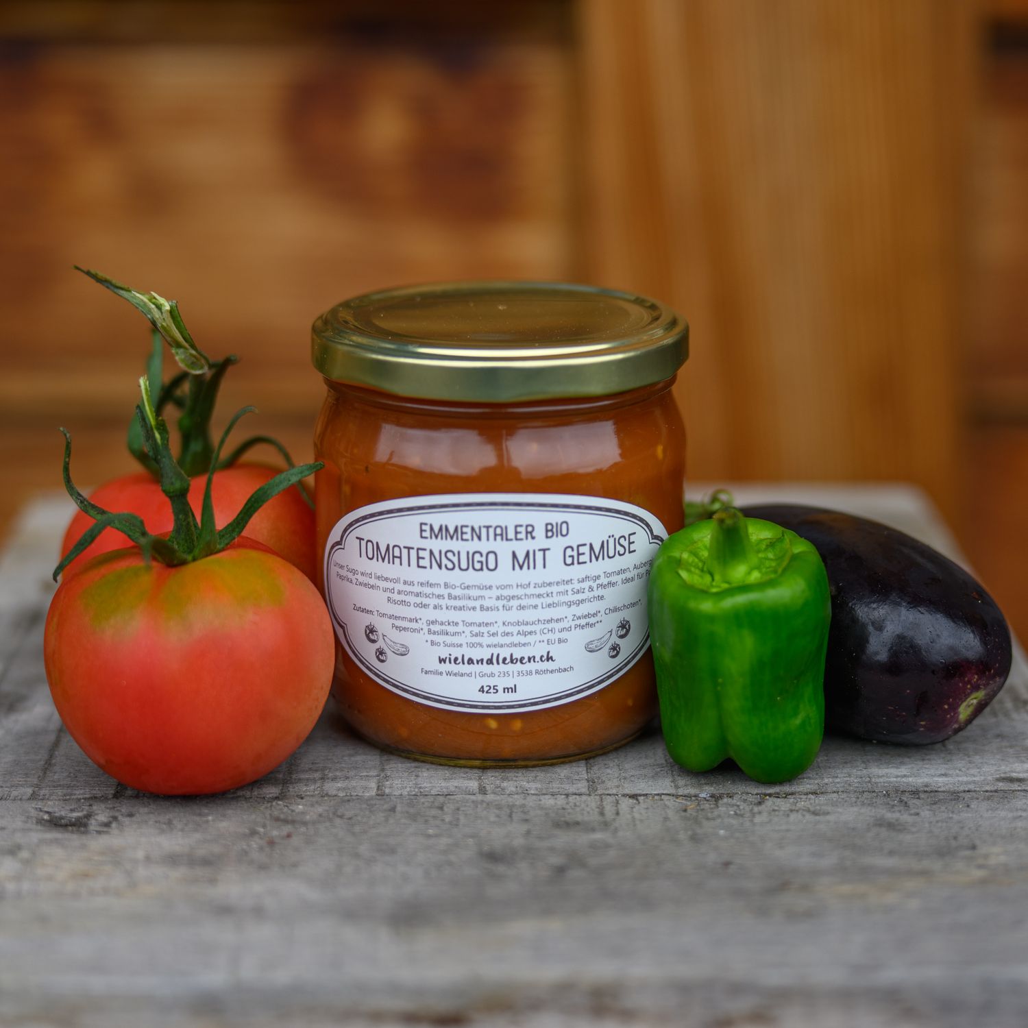 Emmentaler Bio Suisse Tomatensugo mit Gemüse