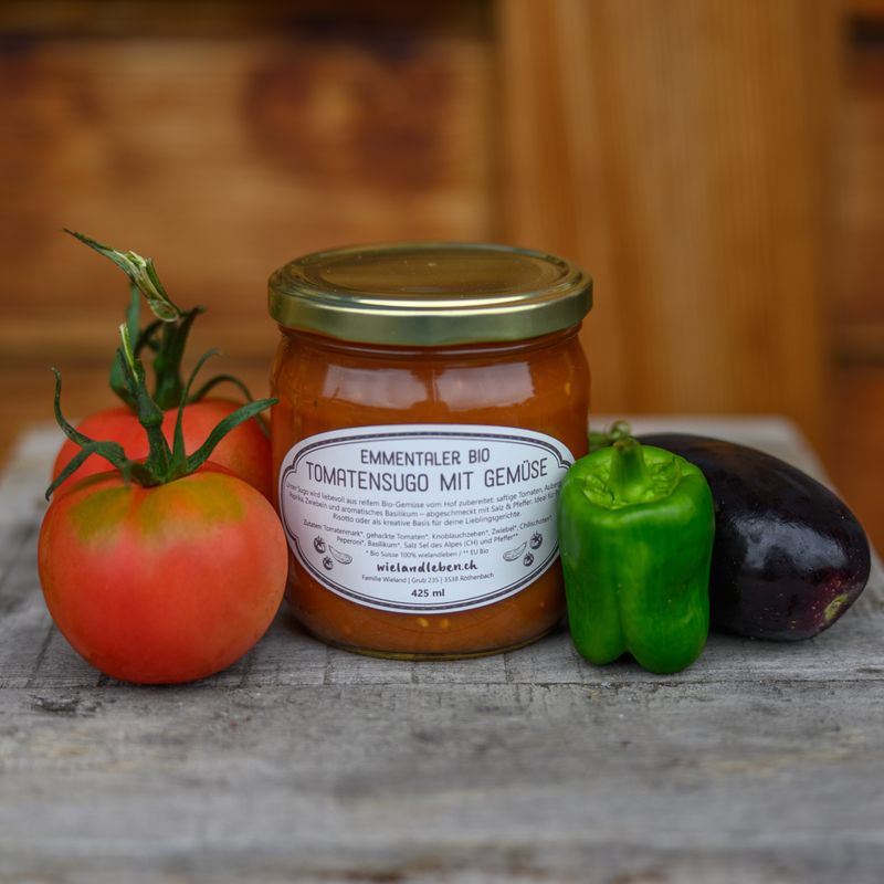 Emmentaler Bio Suisse Tomatensugo mit Gemüse