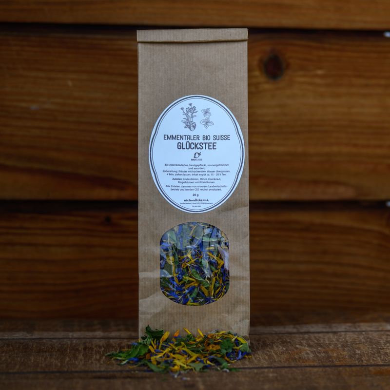 Emmentaler Bio Suisse Sommerleichttee, Glückstee und Abendfrieden Tee Emmentaler Bio Suisse Sommerleichttee, Glückstee und Abendfrieden Tee