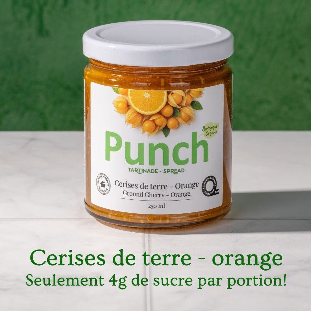 Tartinade de cerise de terre et orange
