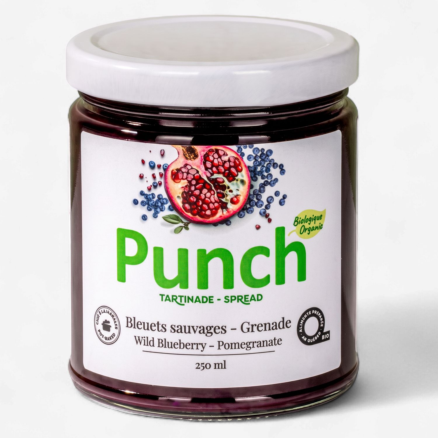 Tartinade de bleuets sauvages et grenade