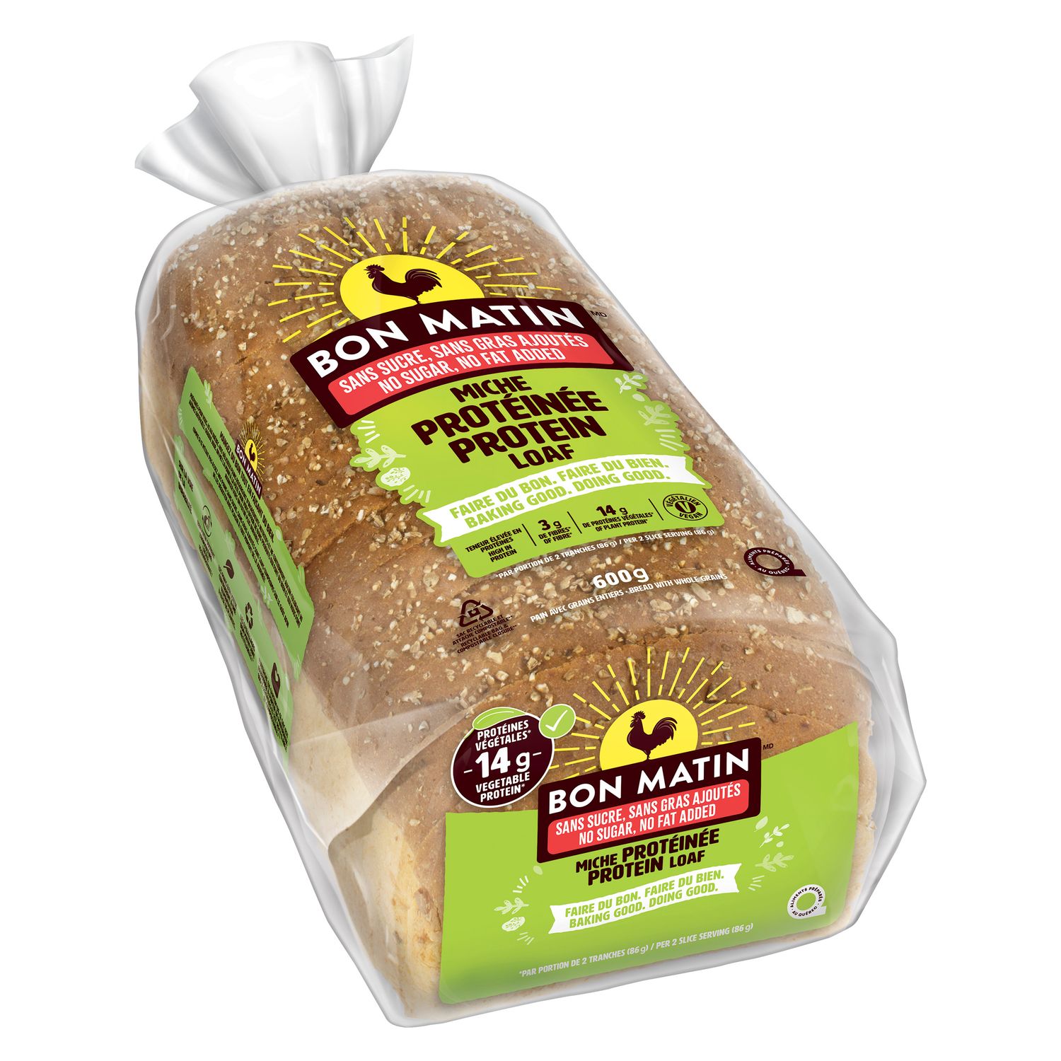 Miche protéinée sans sucre, sans gras